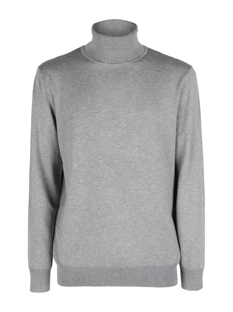 Dolcevita da uomo in maglia - grigio