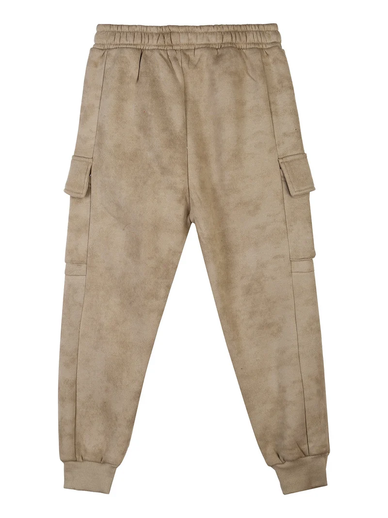 Pantaloni da ragazzo con tasconi e polsini - khaki