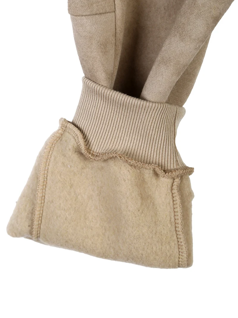 Pantaloni da ragazzo con tasconi e polsini - khaki