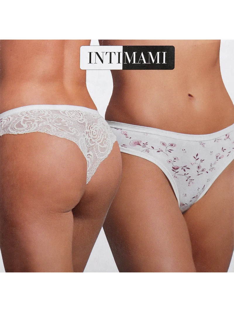Brasiliana donna in pizzo - panna