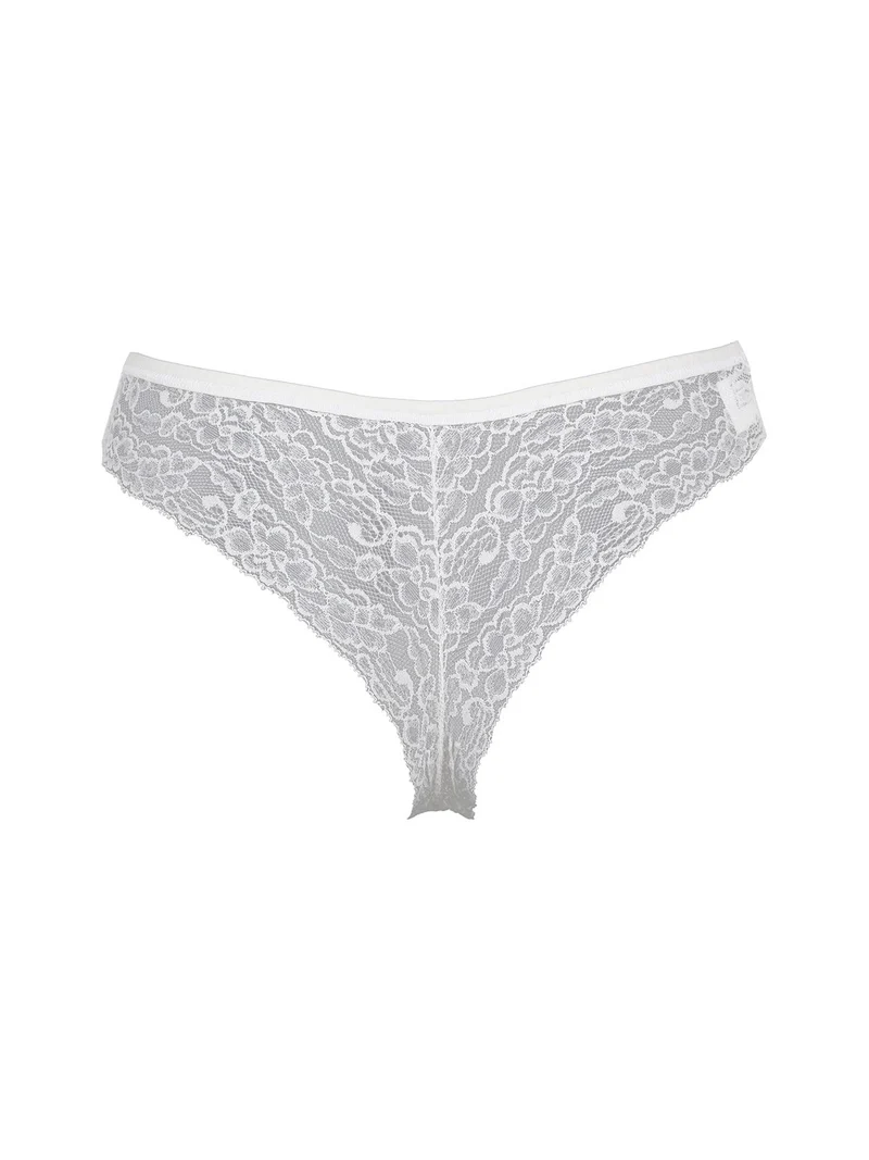 Brasiliana donna in pizzo - panna