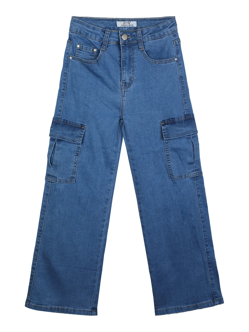 Jeans cargo da ragazza a gamba dritta - jeans
