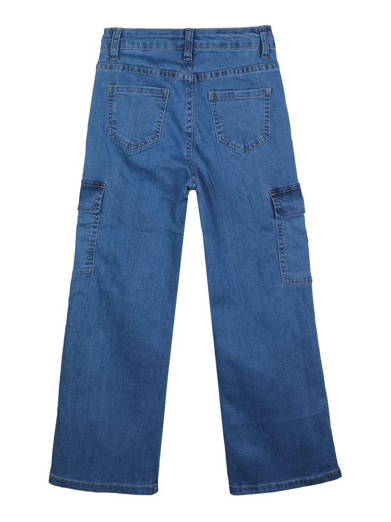 Jeans cargo da ragazza a gamba dritta - jeans