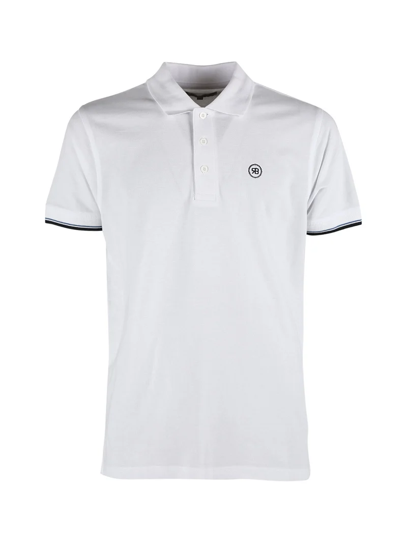Polo da uomo in cotone a maniche corte - bianco