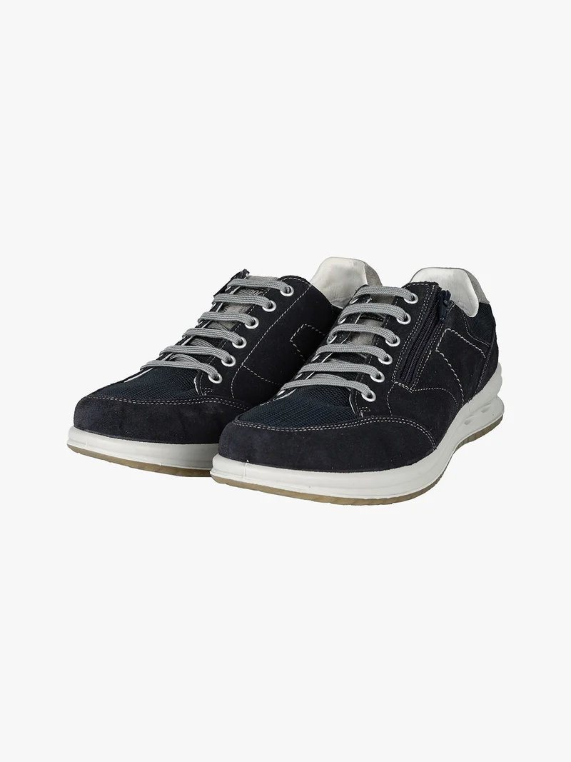 HECTOR VESUVIO Sneakers in pelle scamosciata da uomo - blu scuro