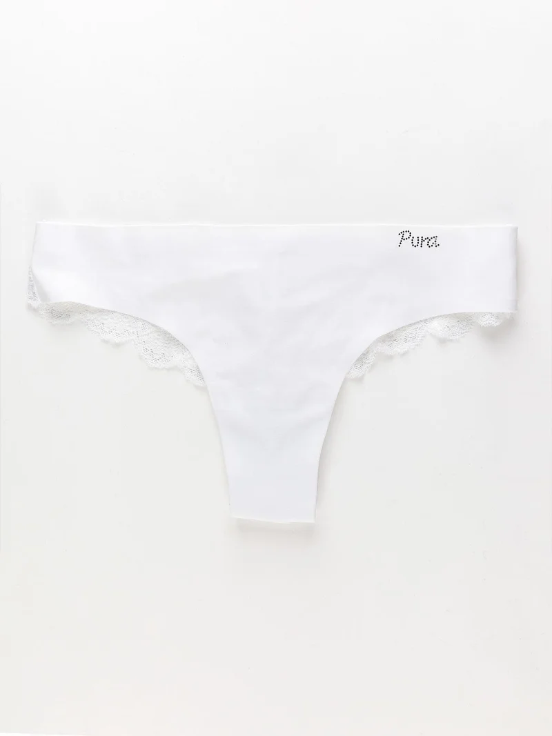 brasiliana donna con pizzo ROSY - bianco