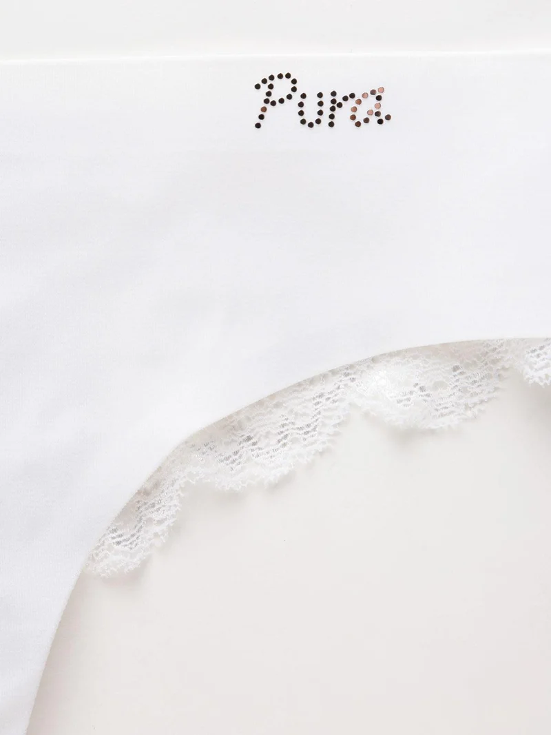 brasiliana donna con pizzo ROSY - bianco