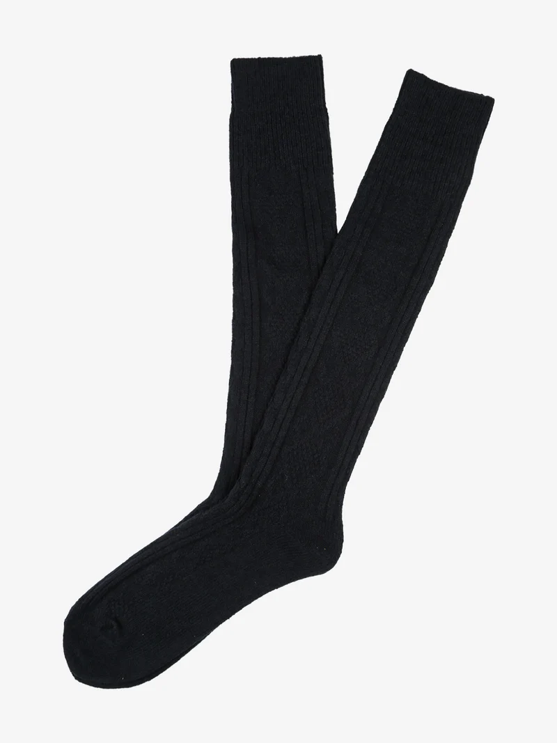 Calze lunghe da uomo morbide in caldo cotone - blu scuro