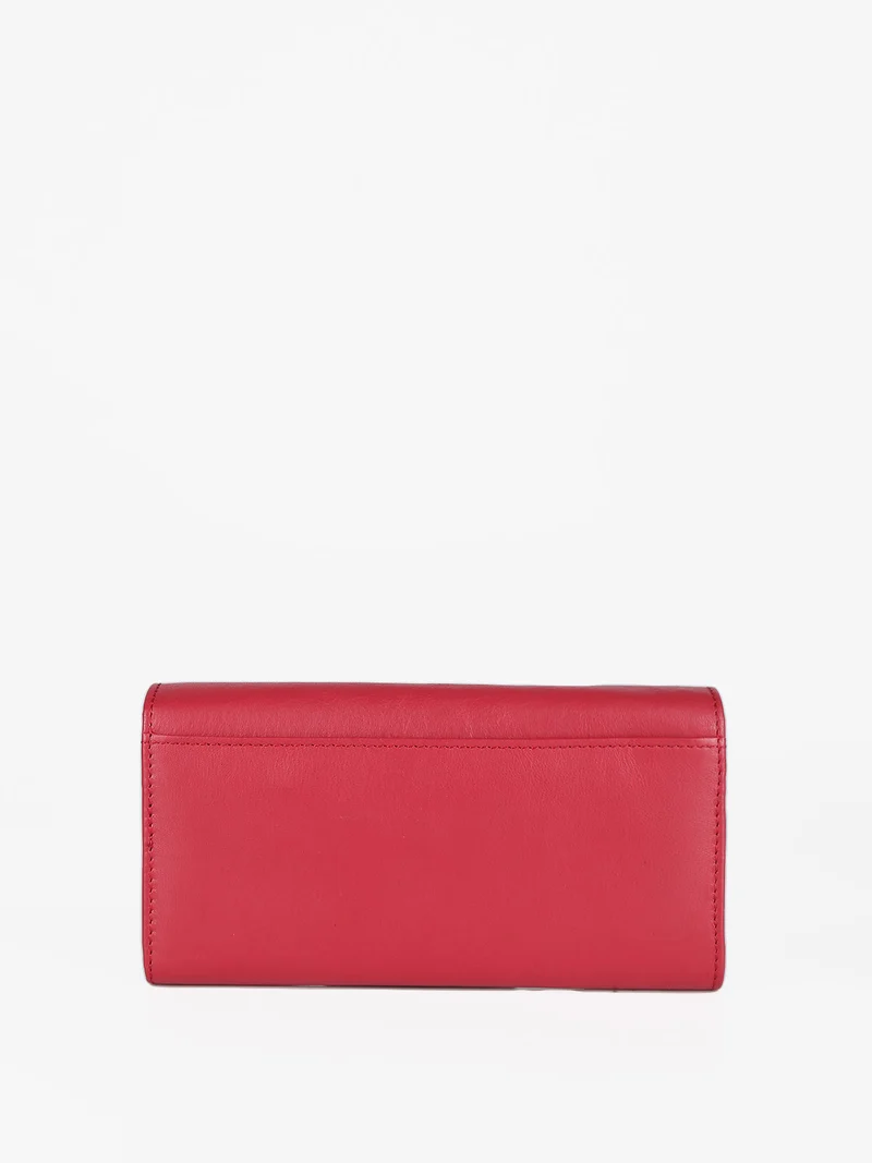 Portafoglio in pelle rettangolare da donna - rosso