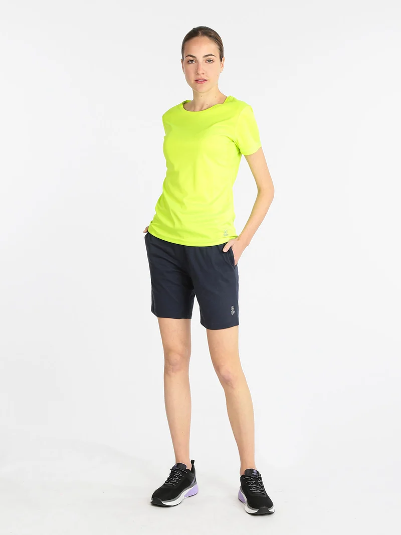 Shorts sportivi donna con coulisse - blu scuro