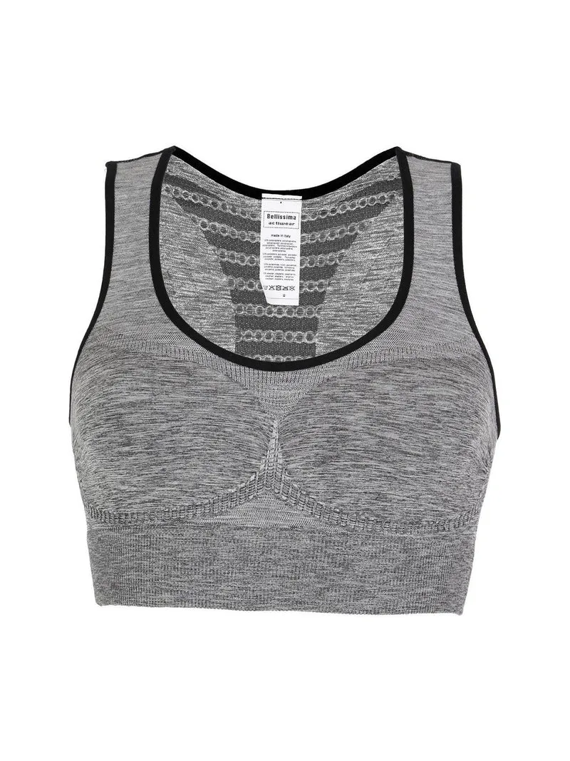 Top Sportivo da donna melange - grigio