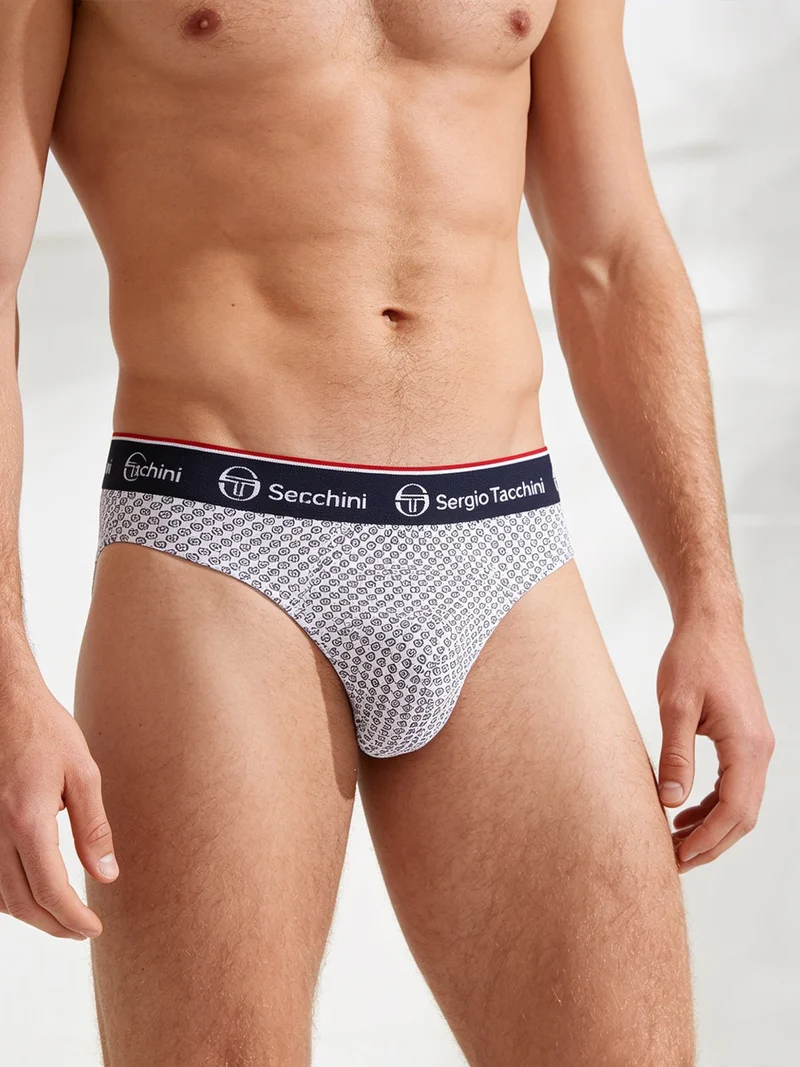 Slip da uomo in cotone a fantasia - bianco