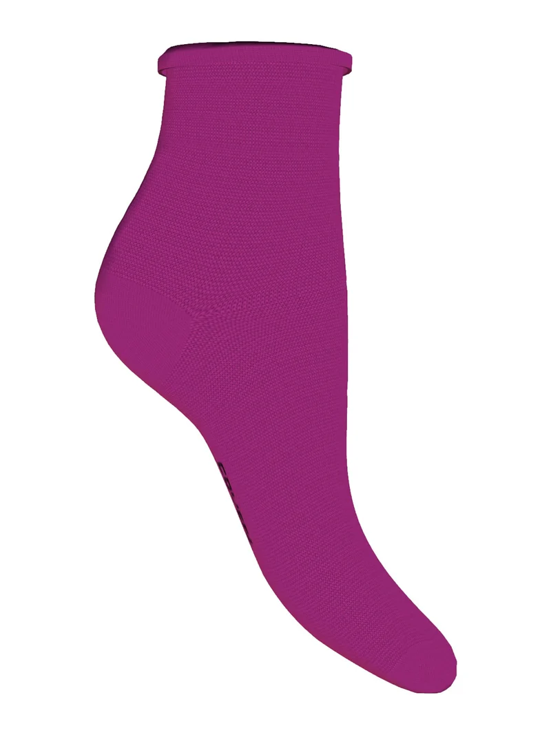 Calze corte da donna in cotone mercerizzato - fucsia