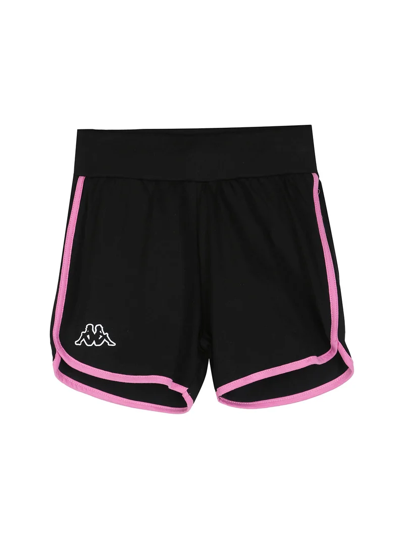 Completo smanicato da ragazza in cotone con canotta cropped e shorts - rosa