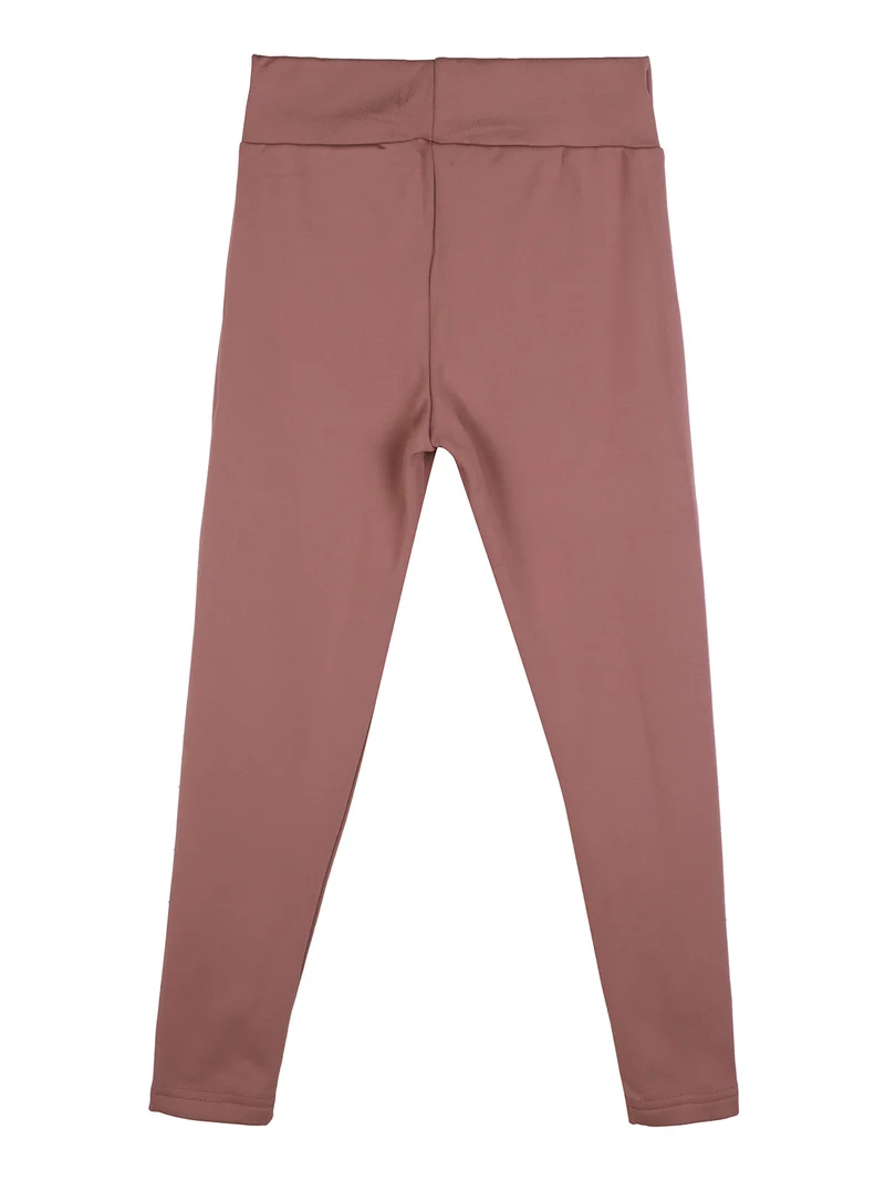 Leggings da bambina con interno felpato - marrone