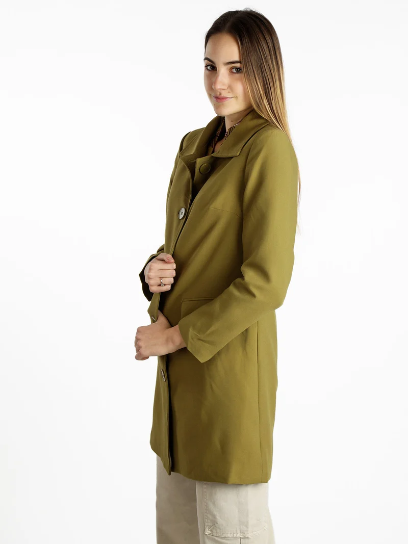 Cappotto leggero da donna - oliva