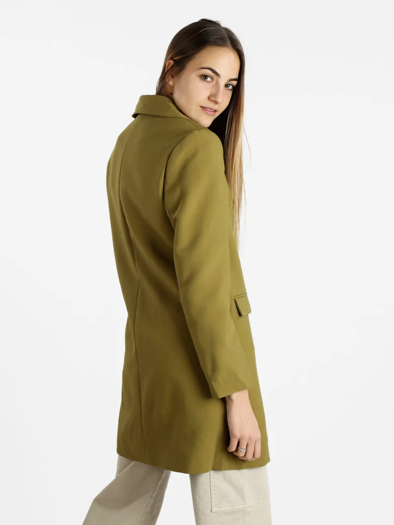 Cappotto leggero da donna - oliva