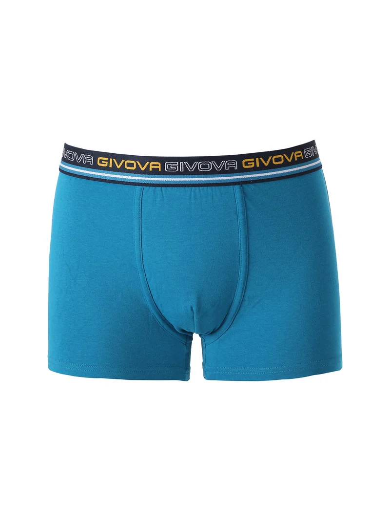 Boxer da uomo in cotone bielastico - turchese