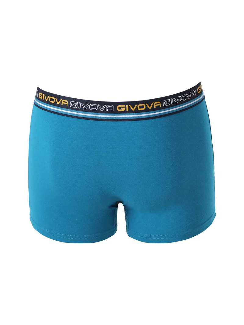 Boxer da uomo in cotone bielastico - turchese