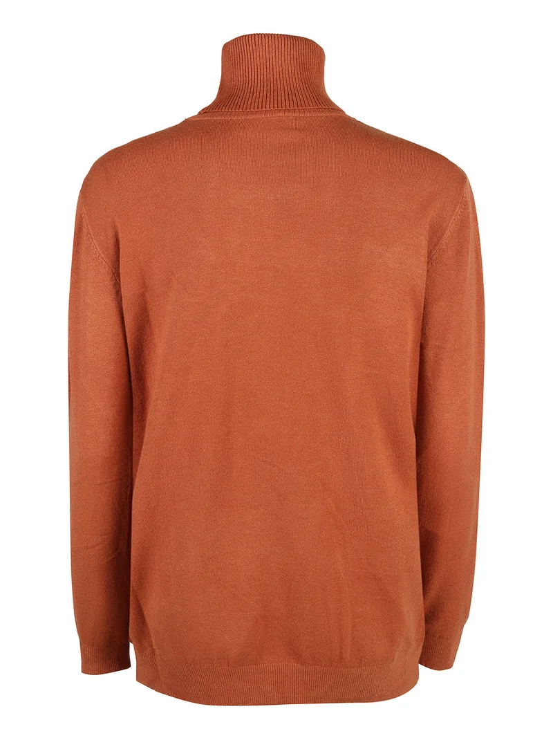 Maglia dolcevita da donna - arancione