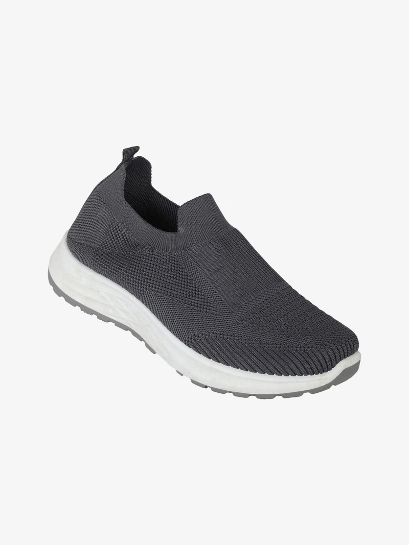 Scarpe slip on da uomo in maglia - grigio scuro