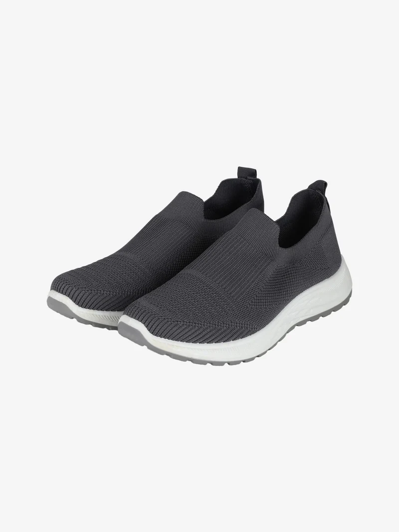 Scarpe slip on da uomo in maglia - grigio scuro