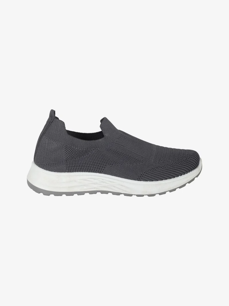 Scarpe slip on da uomo in maglia - grigio scuro