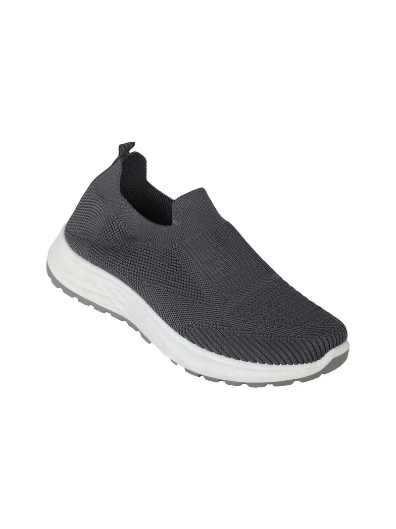Scarpe slip on da uomo in maglia - grigio scuro