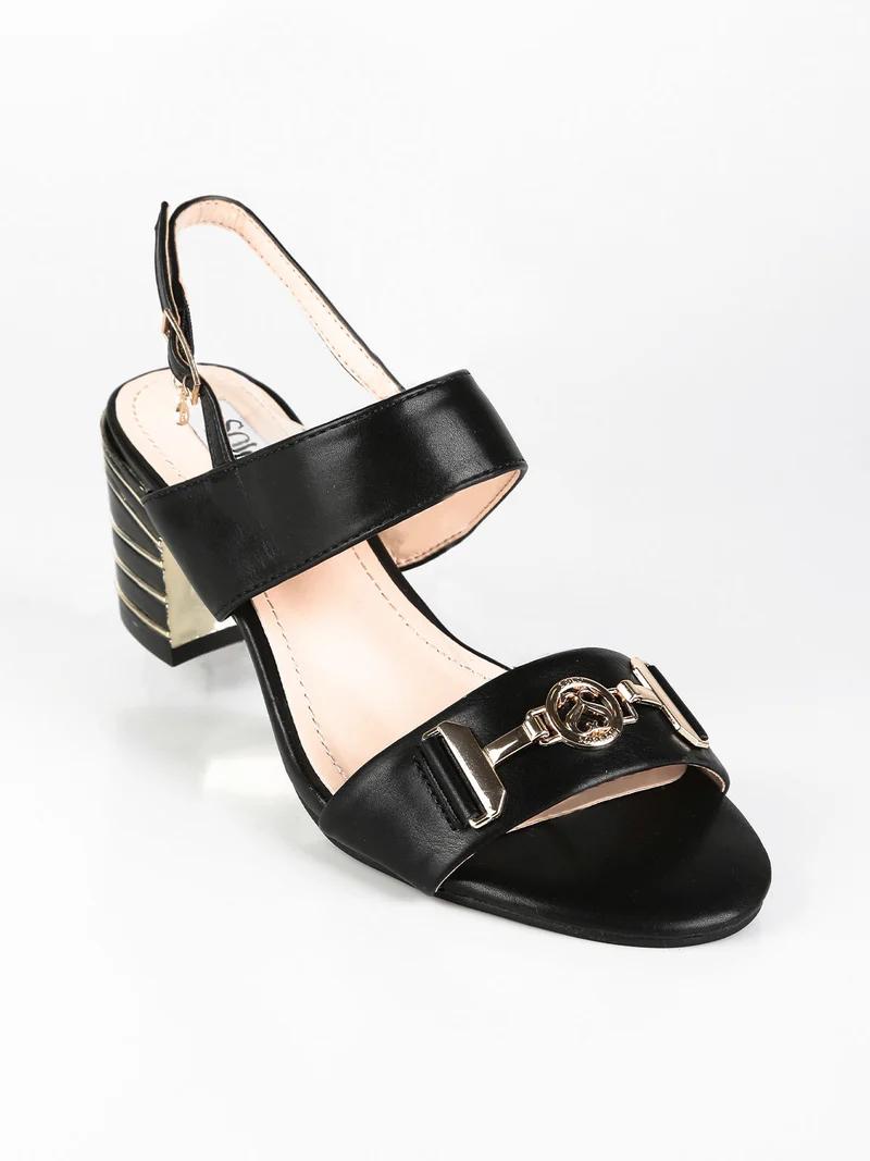Sandali donna con tacco - nero