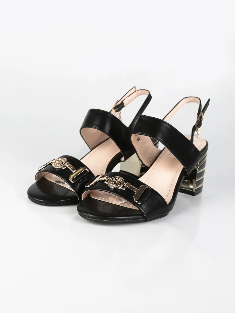 Sandali donna con tacco - nero