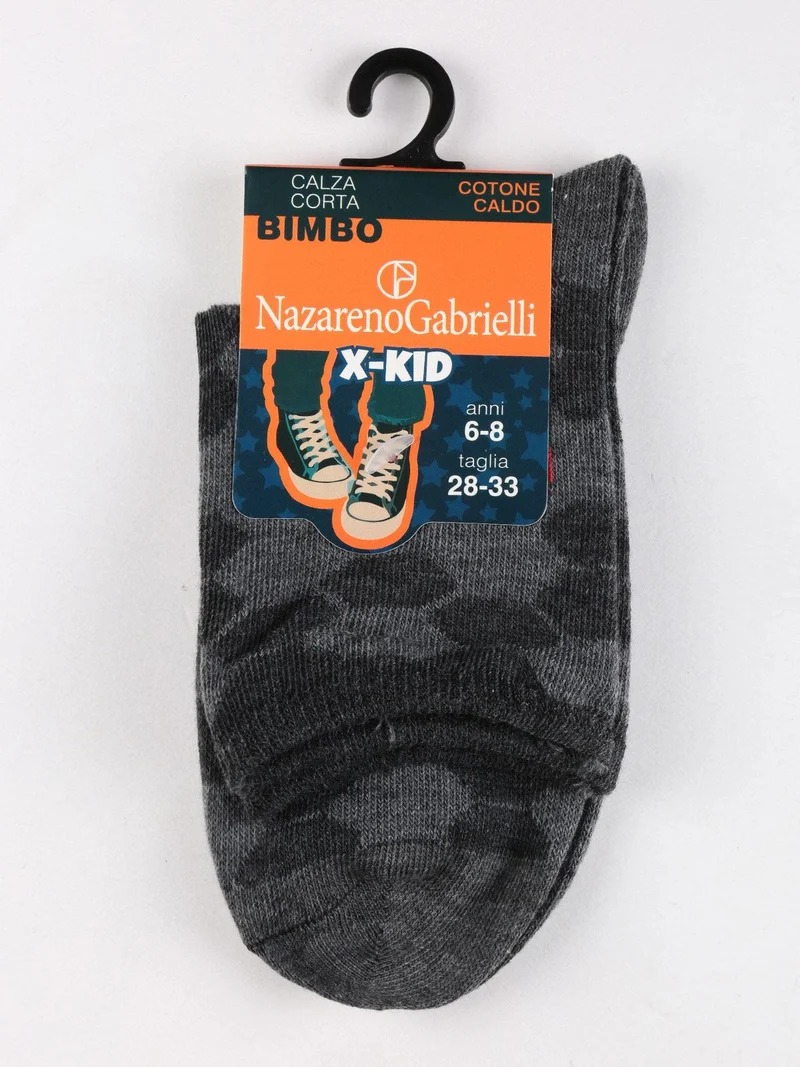 Calze corte in caldo cotone - grigio scuro