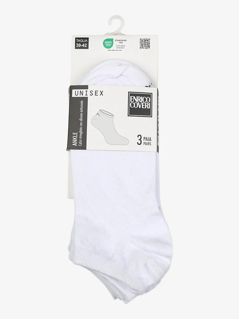 Confezione da 3 paia di calze unisex - bianco