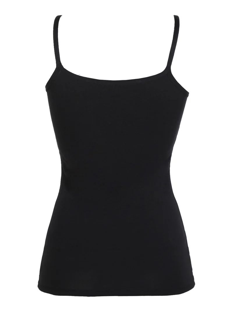 Top donna misto seta - nero