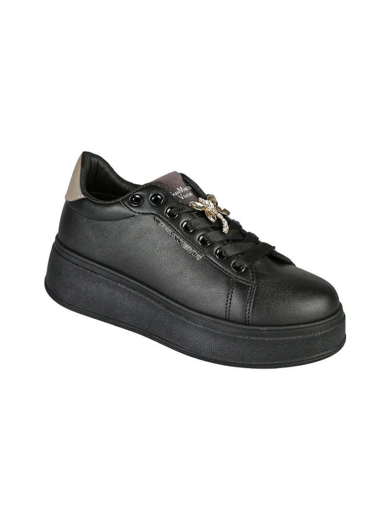 Sneakers donna con platform - nero