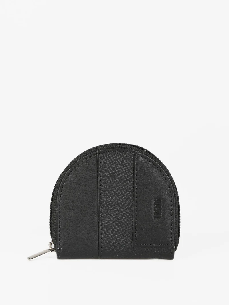 Portamonete in pelle - nero
