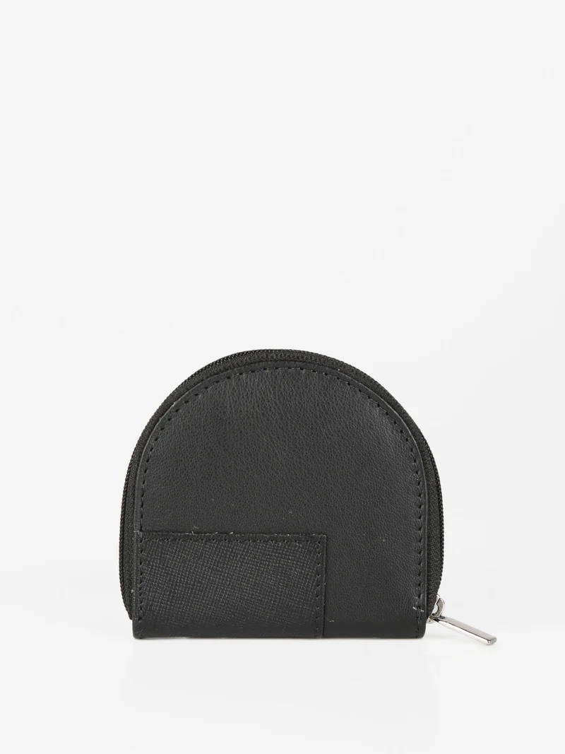 Portamonete in pelle - nero