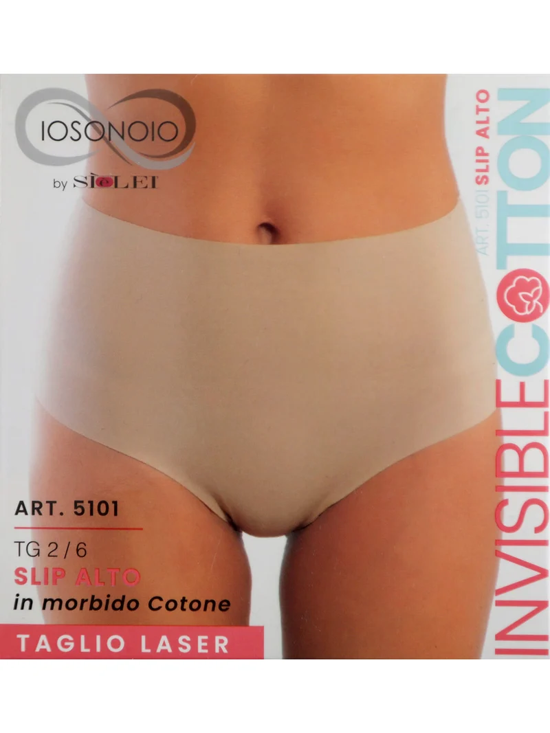 Slip alto in cotone taglio laser - nudo