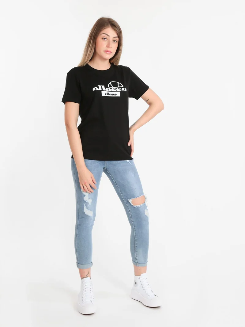 T-shirt donna logo - nero