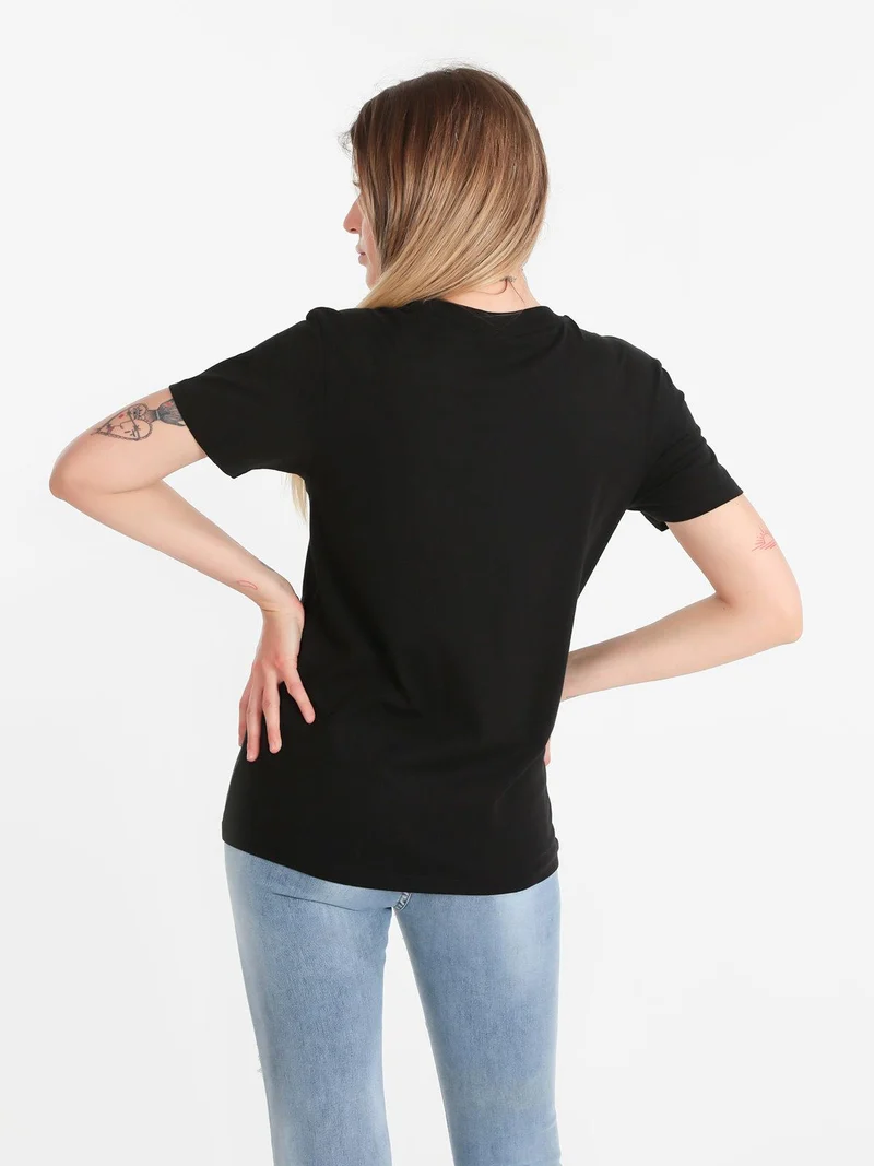T-shirt donna logo - nero