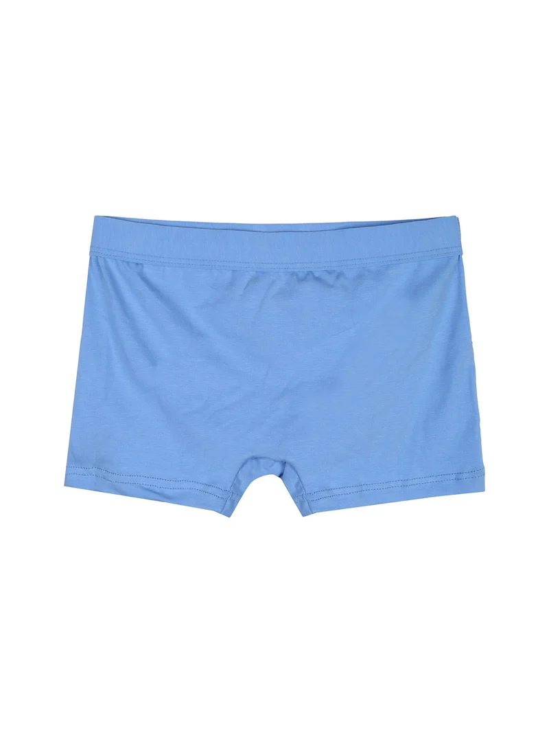 Boxer da bambino in cotone con stampe - azzurro