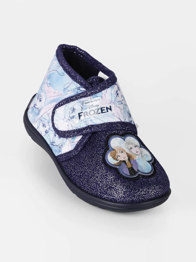 Pantofole alte da bambina - blu scuro
