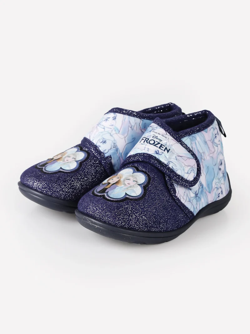 Pantofole alte da bambina - blu scuro