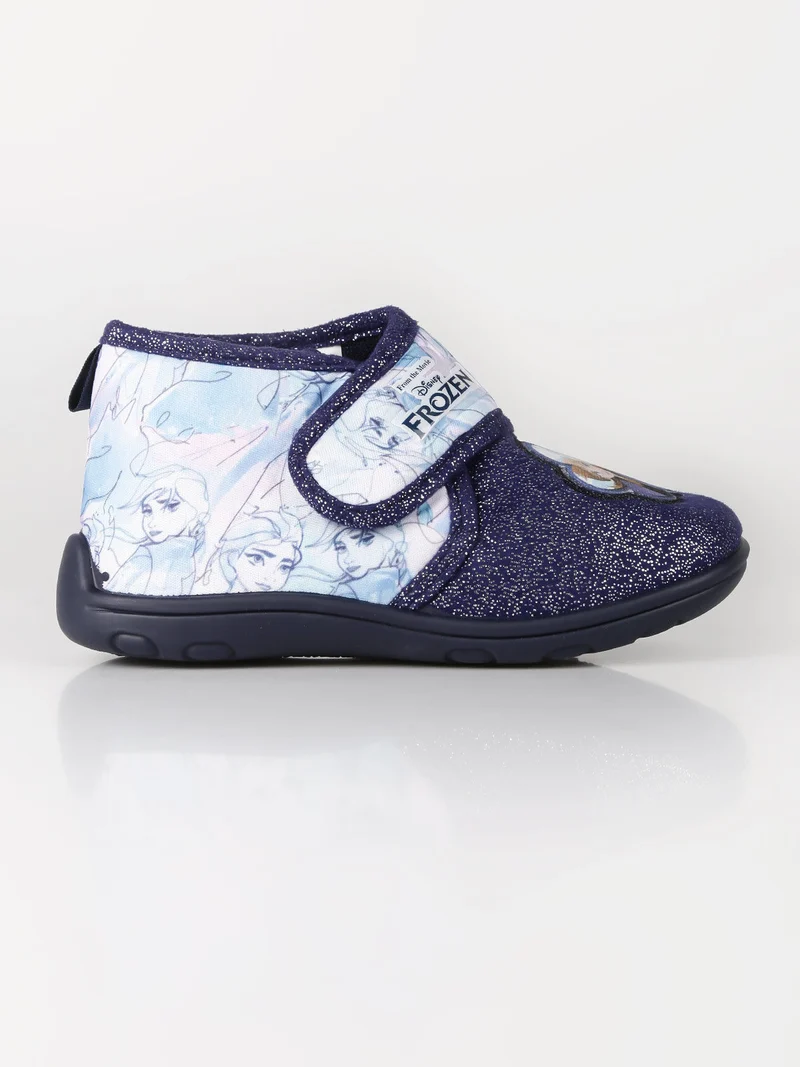 Pantofole alte da bambina - blu scuro