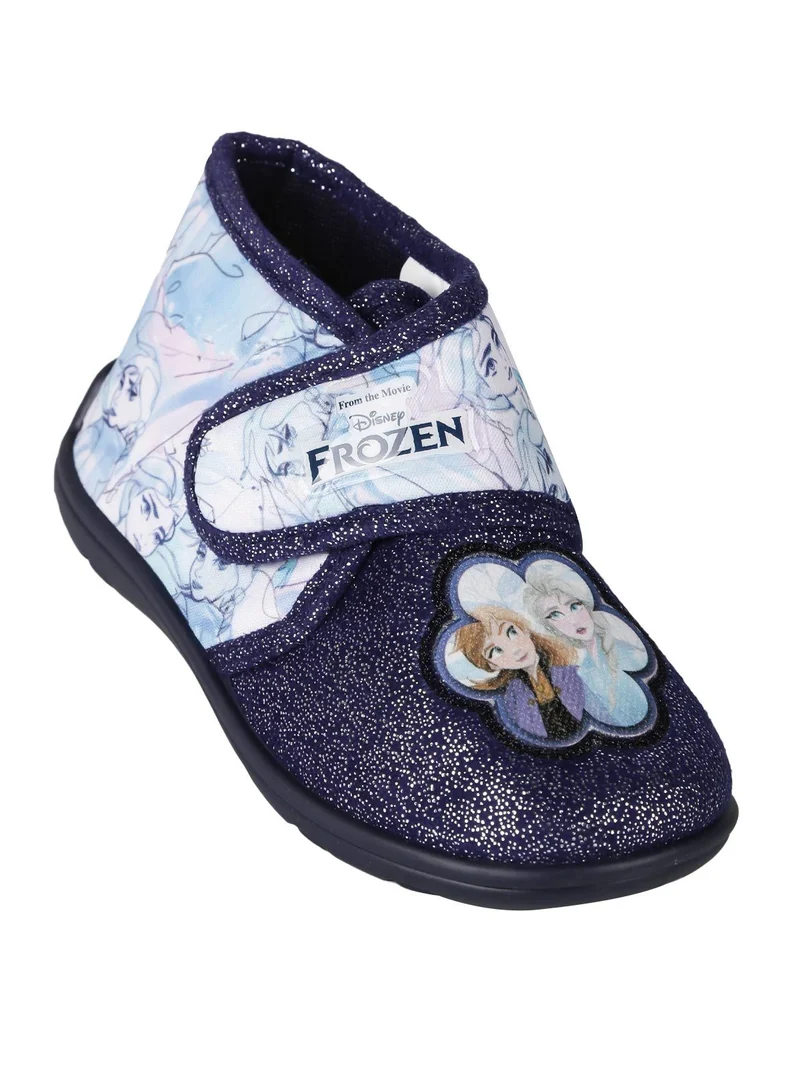 Pantofole alte da bambina - blu scuro