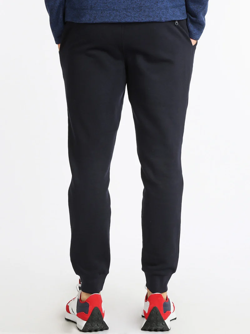 Pantaloni sportivi uomo con polsini - blu scuro