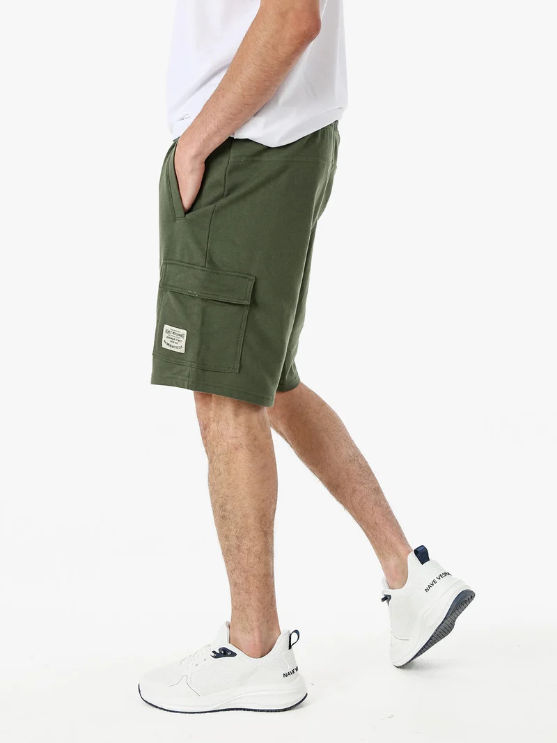 Bermuda cargo da uomo con coulisse - militare
