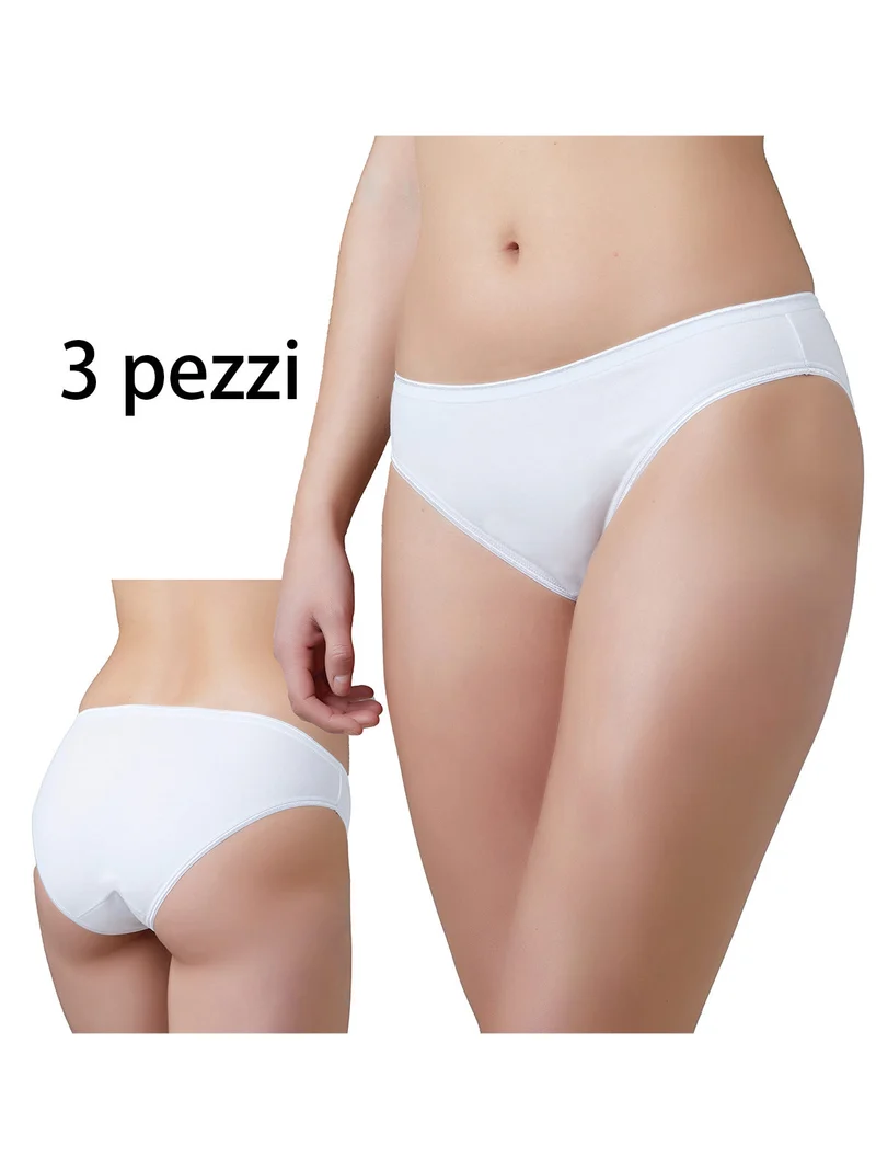 Slip mini donna confezione da 3 pezzi - bianco