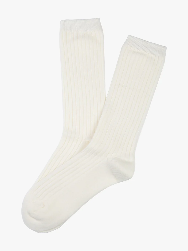 Calze midi donna misto lana - bianco