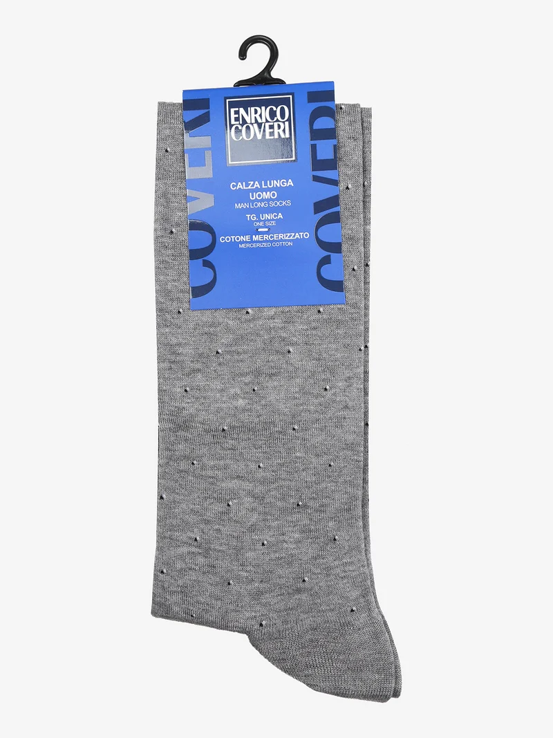 Calze lunghe da uomo in cotone mercerizzato - grigio chiaro