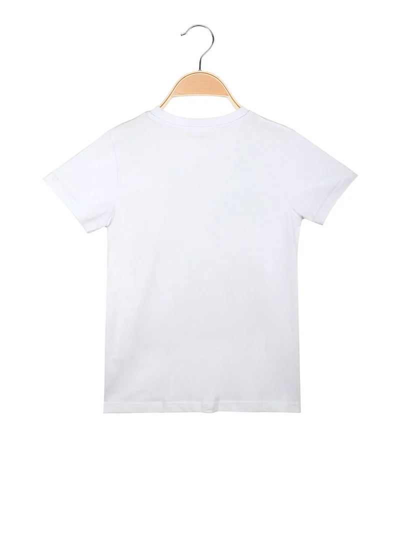 T-shirt da bambino con stampa disegno - bianco